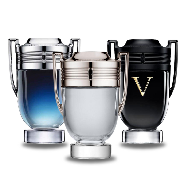 Conjunto de 3 perfumes Paco Rabanne INVICTUS LEGEND, INVICTUS, INVICTUS VICTORY 100ml